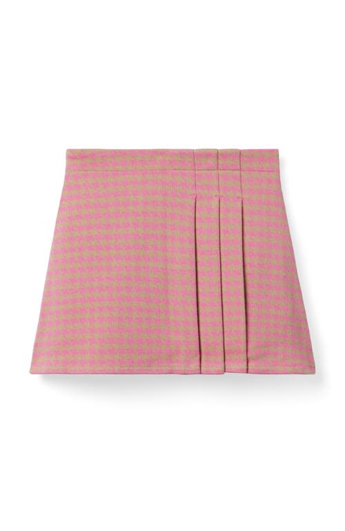 Janie And Jack The Houndstooth Pleated Skirt In Pink