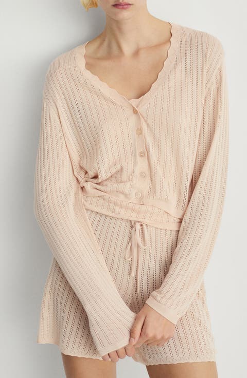 Pointelle Pajama Cardigan