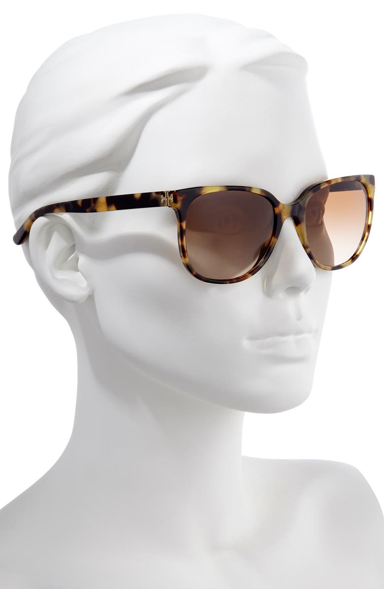 Tory Burch 57mm Gradient Sunglasses, Alternate, color,