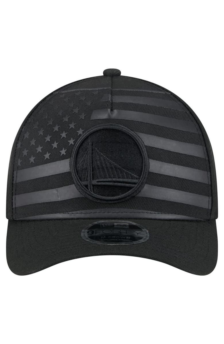 New Era Men's New Era  Black Golden State Warriors Game Day Flag A-Frame 9FORTY Adjustable Hat, Alternate, color, 