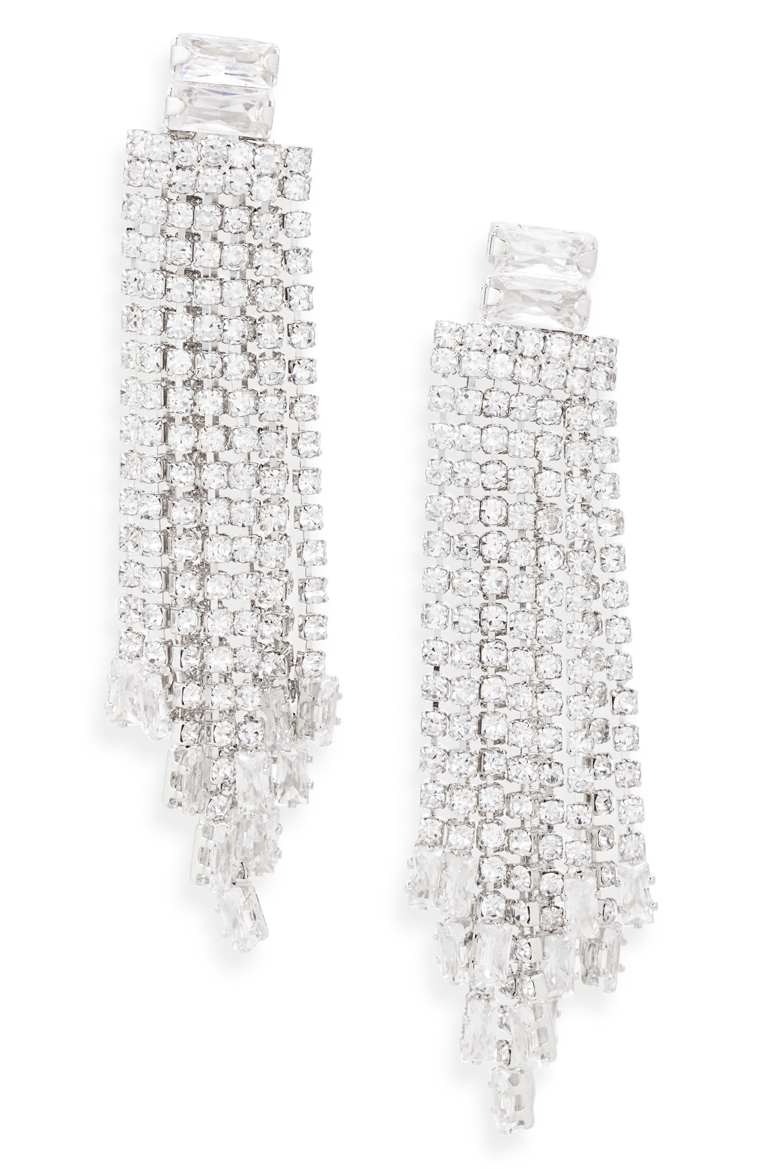 Tasha Crystal Fringe Drop Earrings