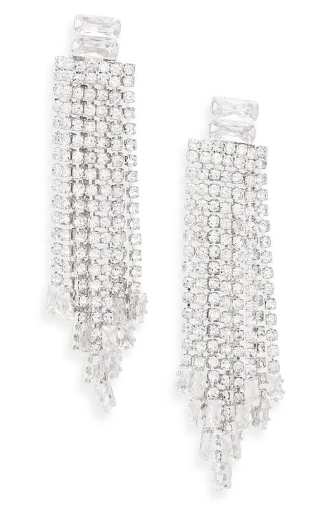 Crystal Fringe Drop Earrings