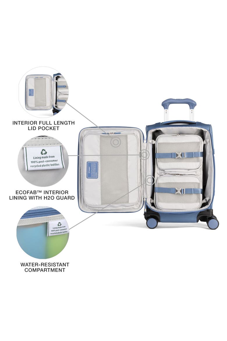 Versapack + Lightweight Softside Expandable 21" Carry On Spinner Luggage, Alternate, color, Elemental Blue