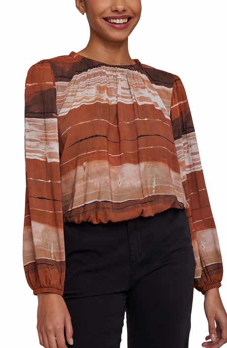 Shirred Elastic Hem Top