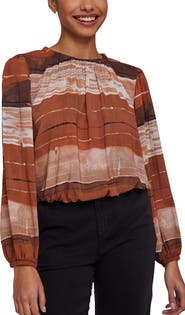 Bella Dahl Shirred Elastic Hem Top