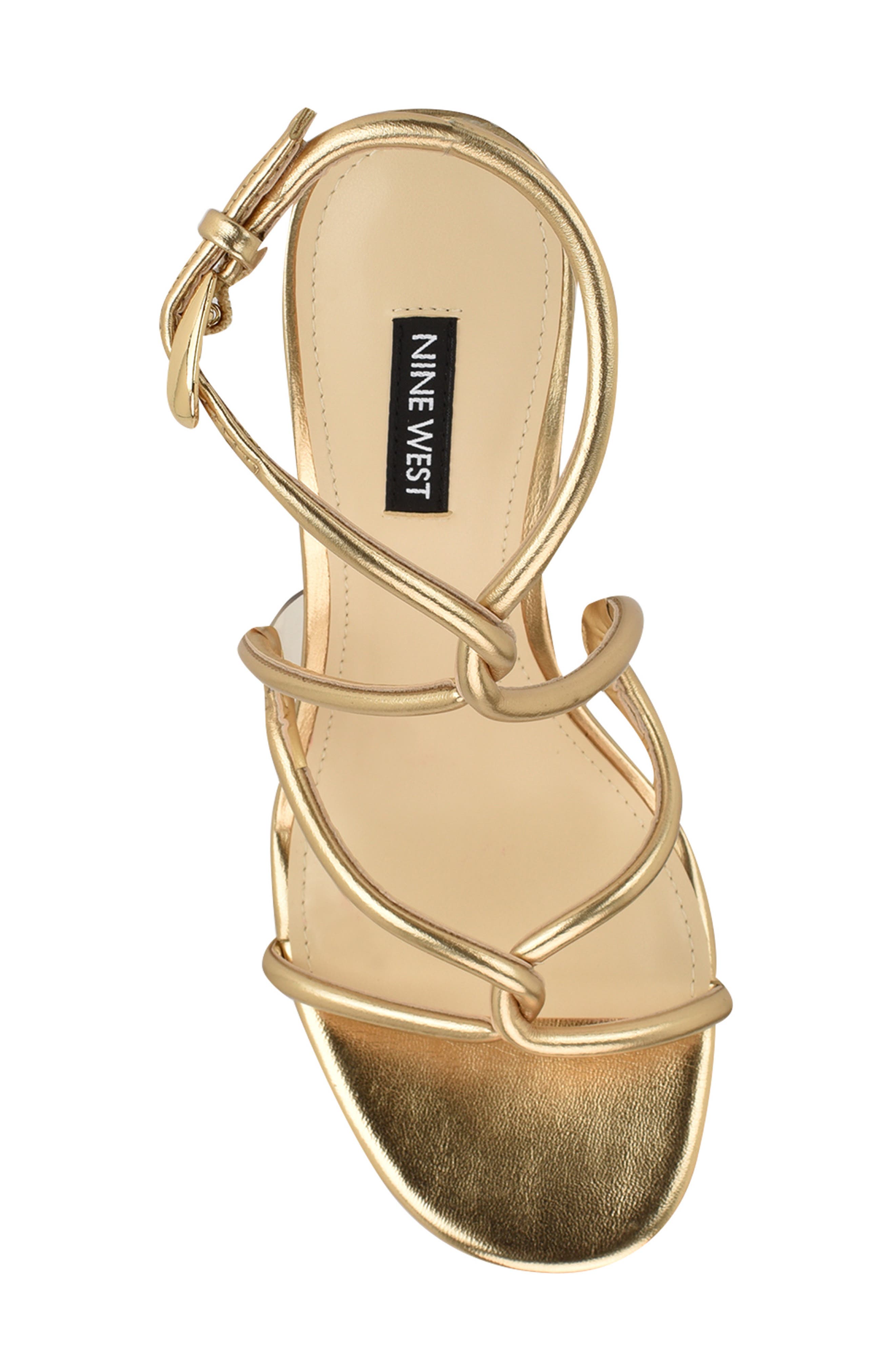 Emerila Ankle Strap Sandal, Alternate, color, GOLD