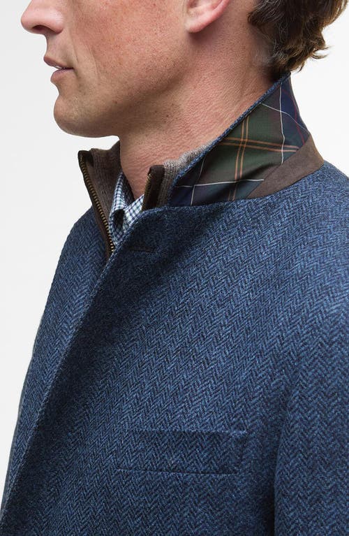 Barbour Firth Moons Wool Herringbone Sport Coat In Blue