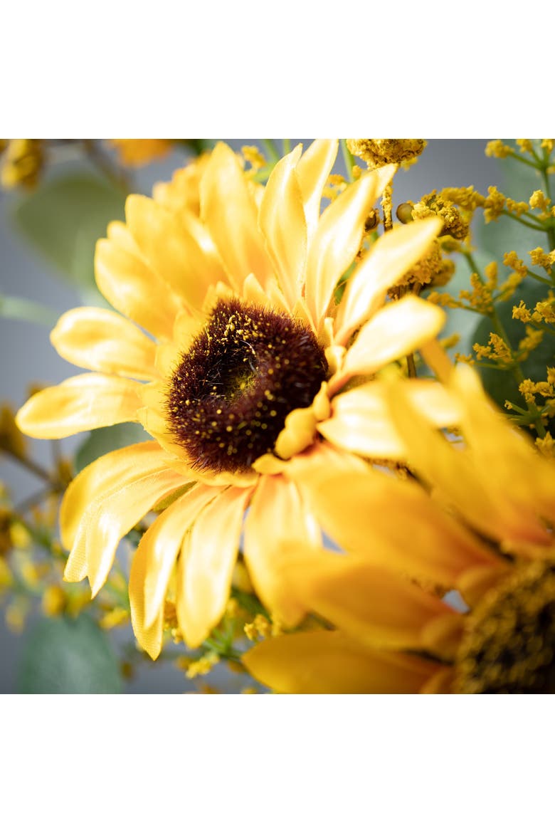 Sullivan's Christmas Sunflower Pick, Yellow Faux Floral Stem for Crafting, Weddings, Home and Holiday Decoration, 17 Inch, Alternate, color, Yellow