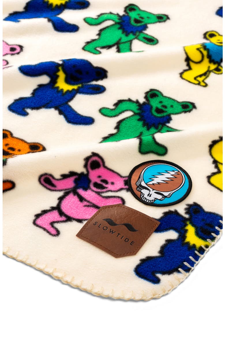 Grateful Dead Dancing Bears Fleece Blanket, Alternate, color, MULTI