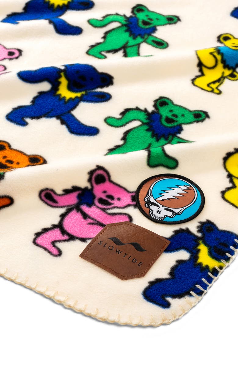 Slowtide Grateful Dead Dancing Bears Fleece Blanket, Alternate, color, 