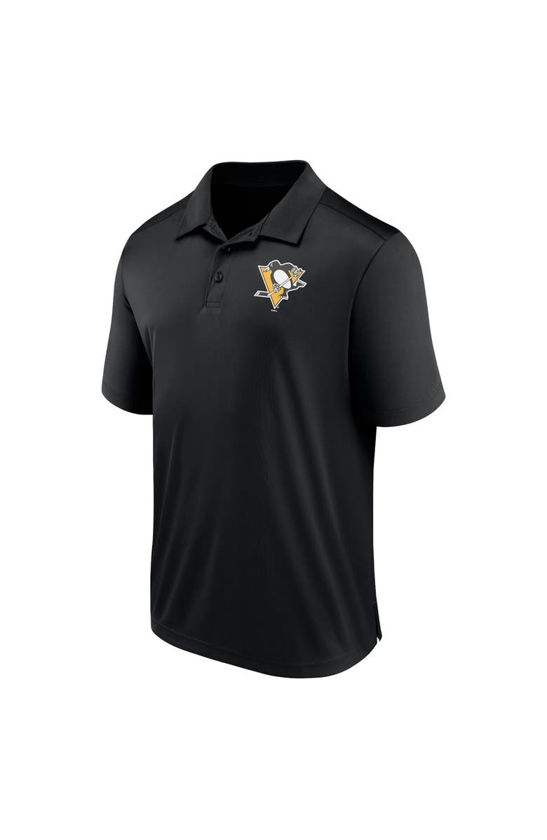 FANATICS Men's Fanatics Branded Black Pittsburgh Penguins Left Side Block Polo, Alternate, color, Black