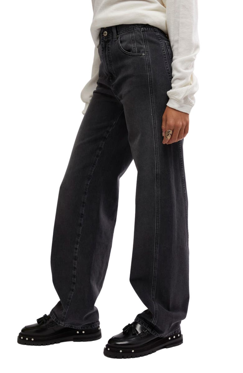 Free People Aster Seamed Relaxed Straight Leg Jeans, Alternate, color, 