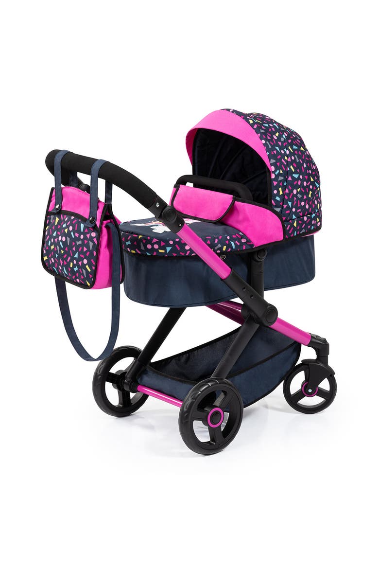 Pram Xeo Shapes Navy & Pink Matching Handbag,Dolls To 20", 3+, Main, color, Multicolored
