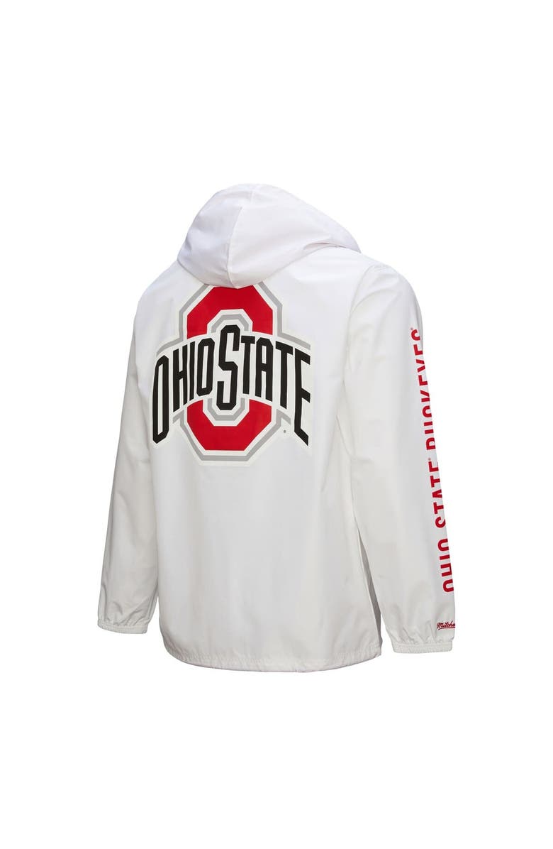 Mitchell & Ness Men's Mitchell & Ness White Ohio State Buckeyes Coaches Full-Snap Hoodie Jacket, Alternate, color, White