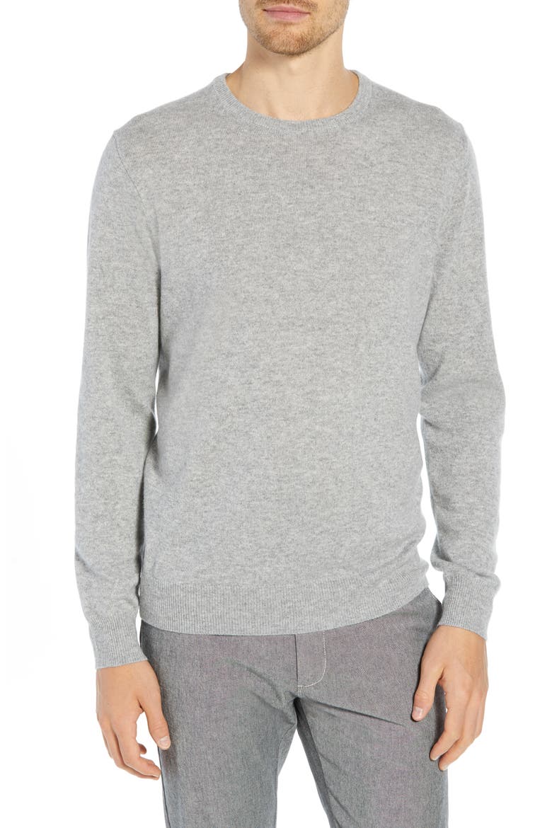 Everyday Cashmere Regular Fit Crewneck Sweater, Main, color, HEATHER GREY