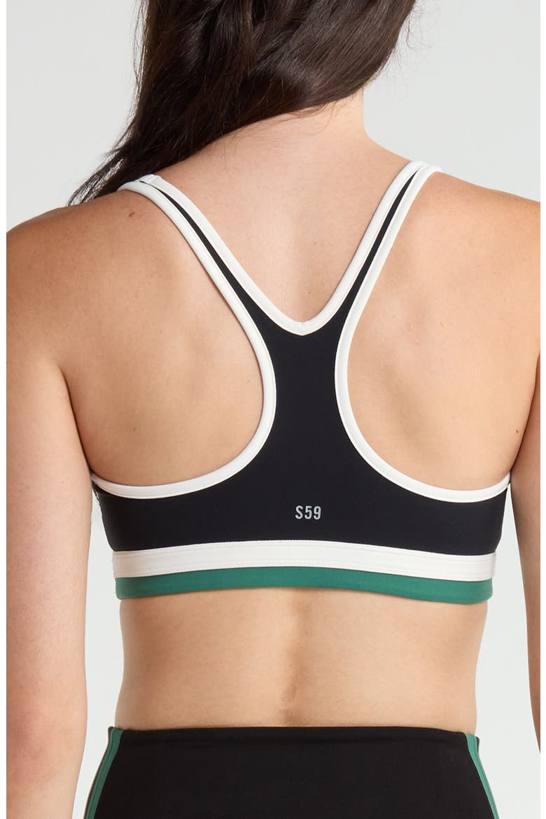 Bianca Rigor Racerback Sports Bra, Alternate, color, BLACK/ WHITE