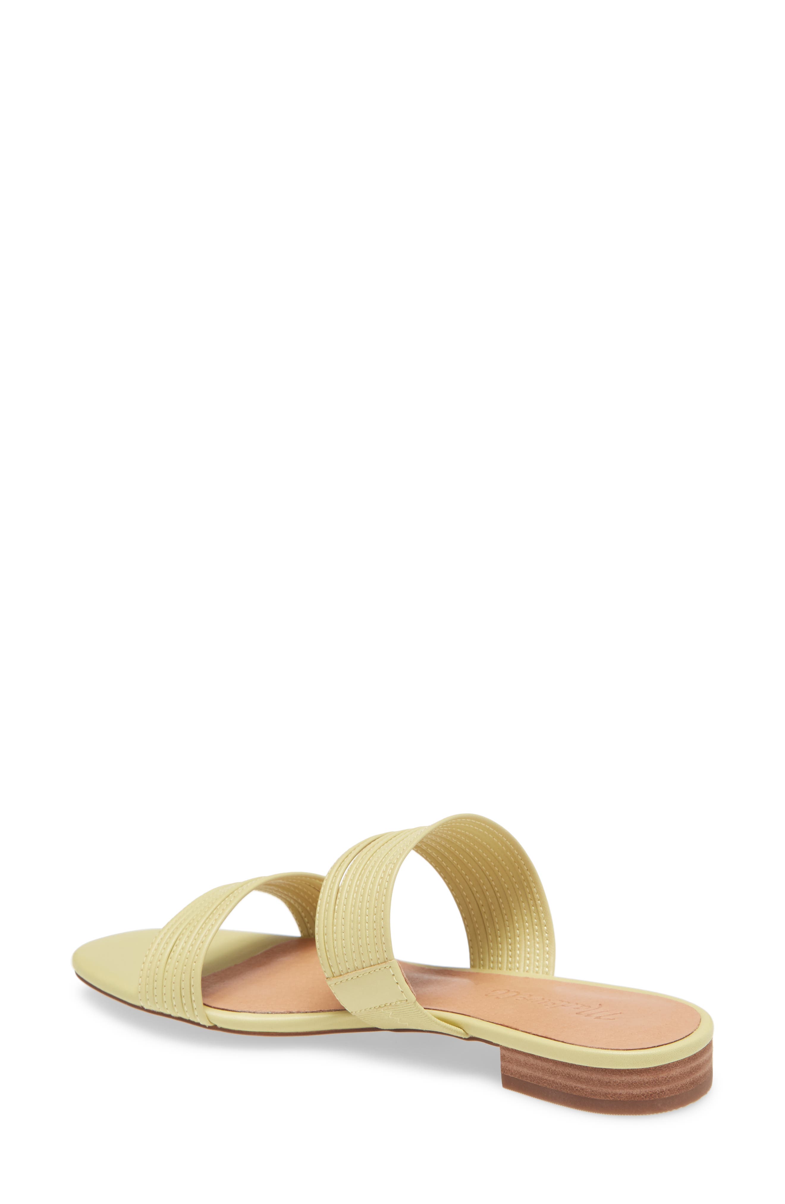 The Meg Slide Sandal, Alternate, color, PALE LEMONGRASS LEATHER
