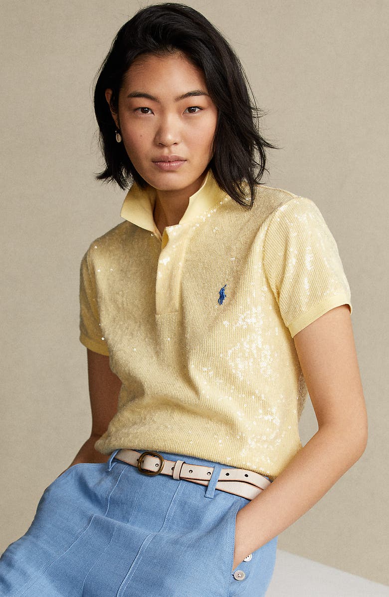 Polo Ralph Lauren Sequin Polo, Alternate, color, 