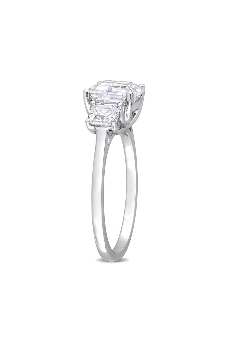 Octagon Cut & Asscher Cut Moissanite Ring, Alternate, color, WHITE