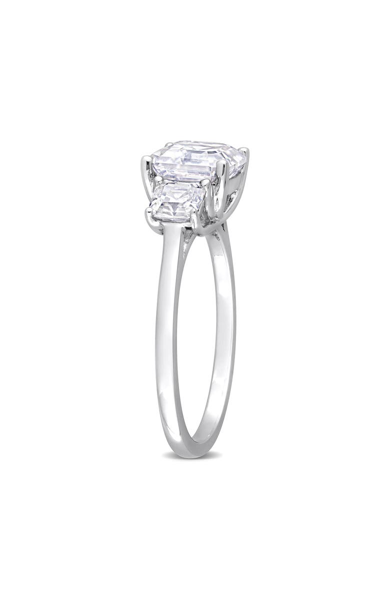 DELMAR Octagon Cut & Asscher Cut Moissanite Ring, Alternate, color, White