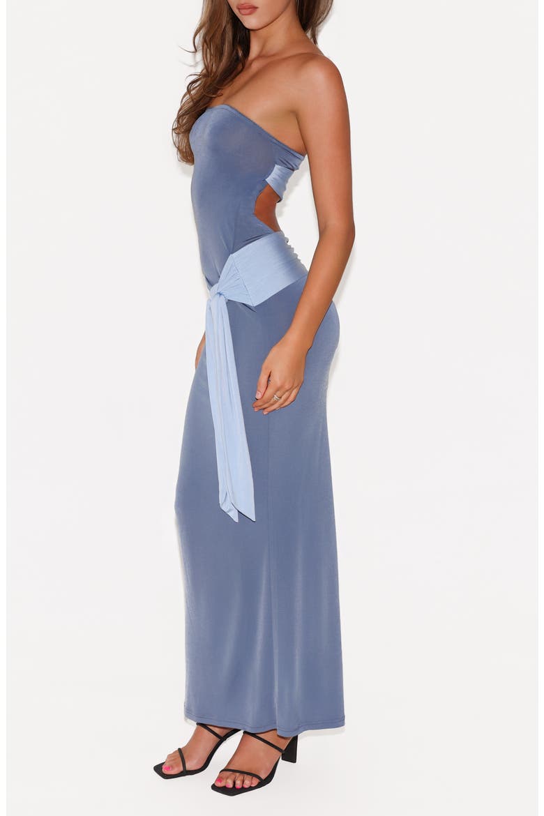 Tove Strapless Maxi Dress, Alternate, color, BLUE