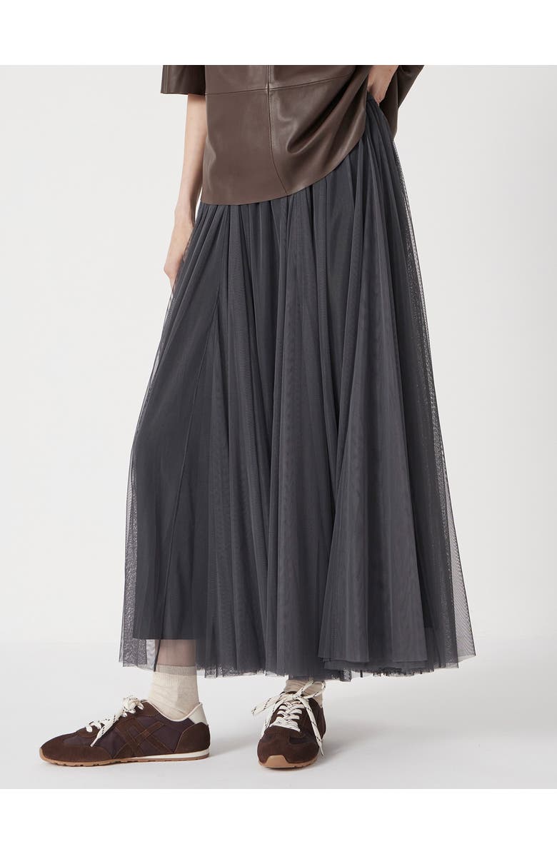 Hush Millie Tulle Maxi Skirt, Main, color, Charcoal