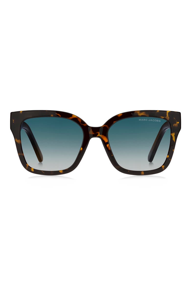 53mm Gradient Square Sunglasses, Main, color, HAVANA/ BLUE SHADED