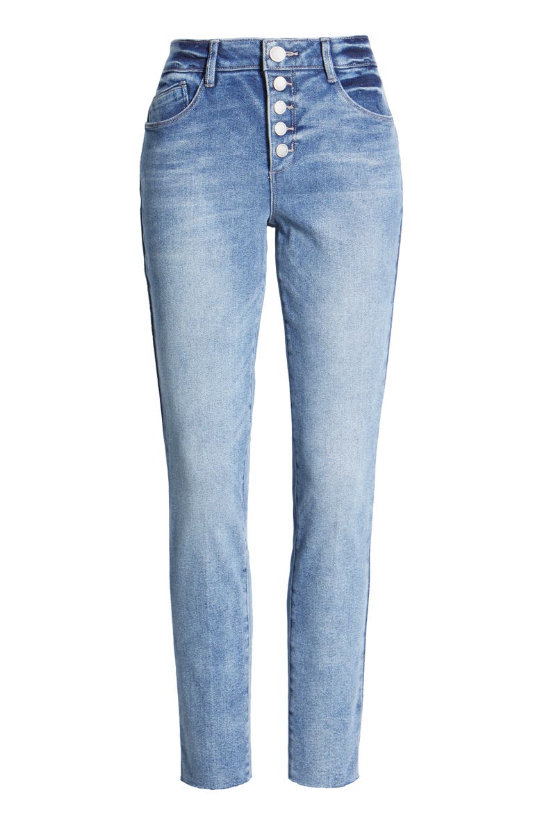 Ab-Solution High Waist Crop Skinny Jeans (Nordstrom Exclusive), Alternate, color, LIGHT BLUE