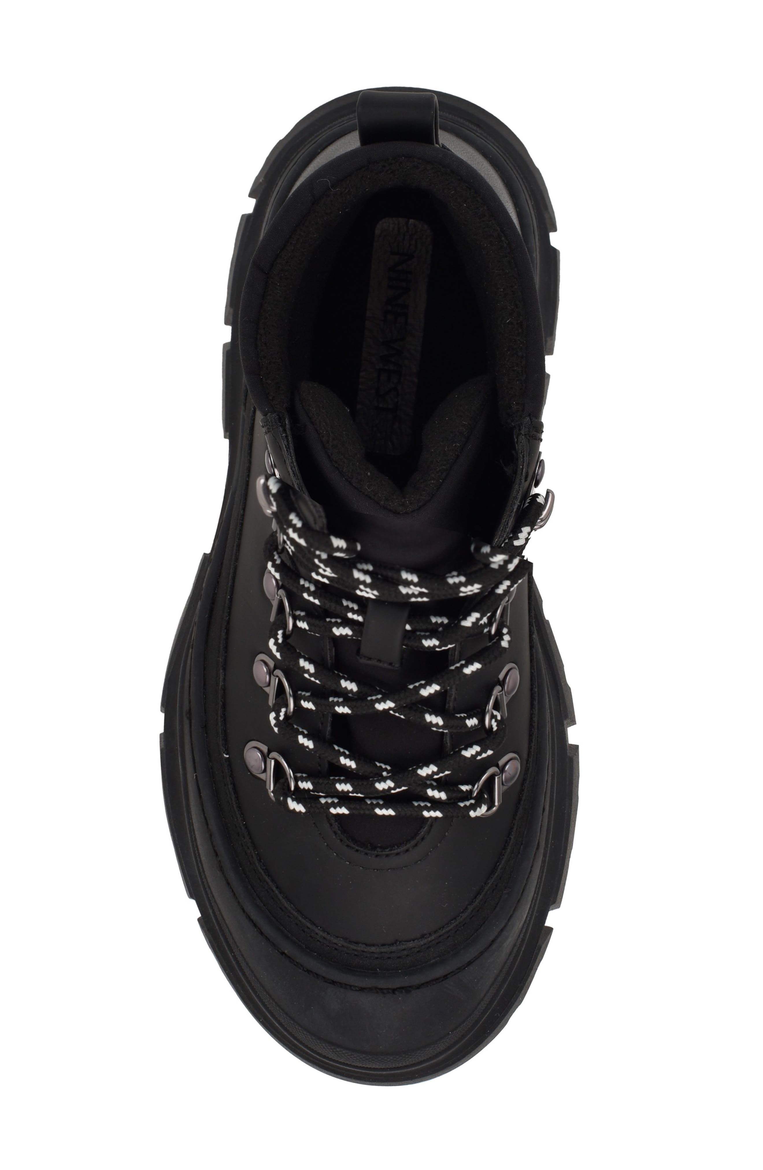 Nine West Budde Lug Sole Bootie, Alternate, color, Black