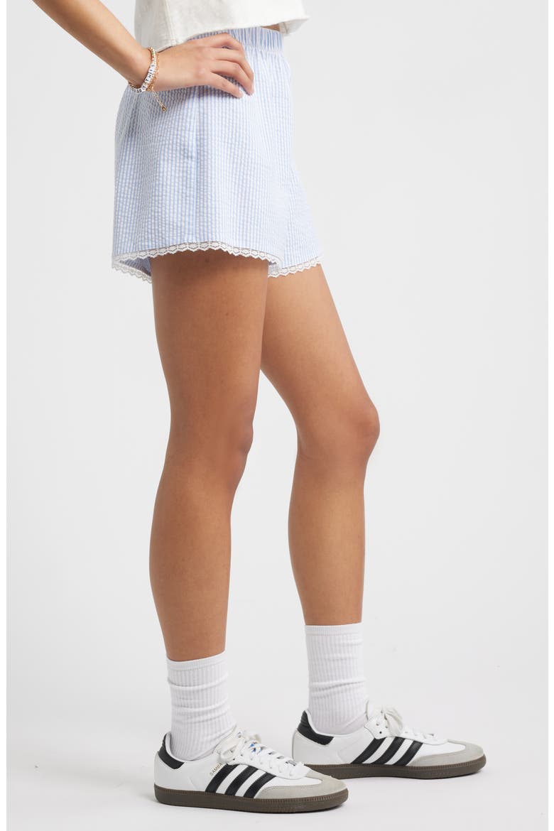 Seersucker Stretch Cotton Boxer Shorts, Alternate, color, BLUE CARYN PINSTRIPE