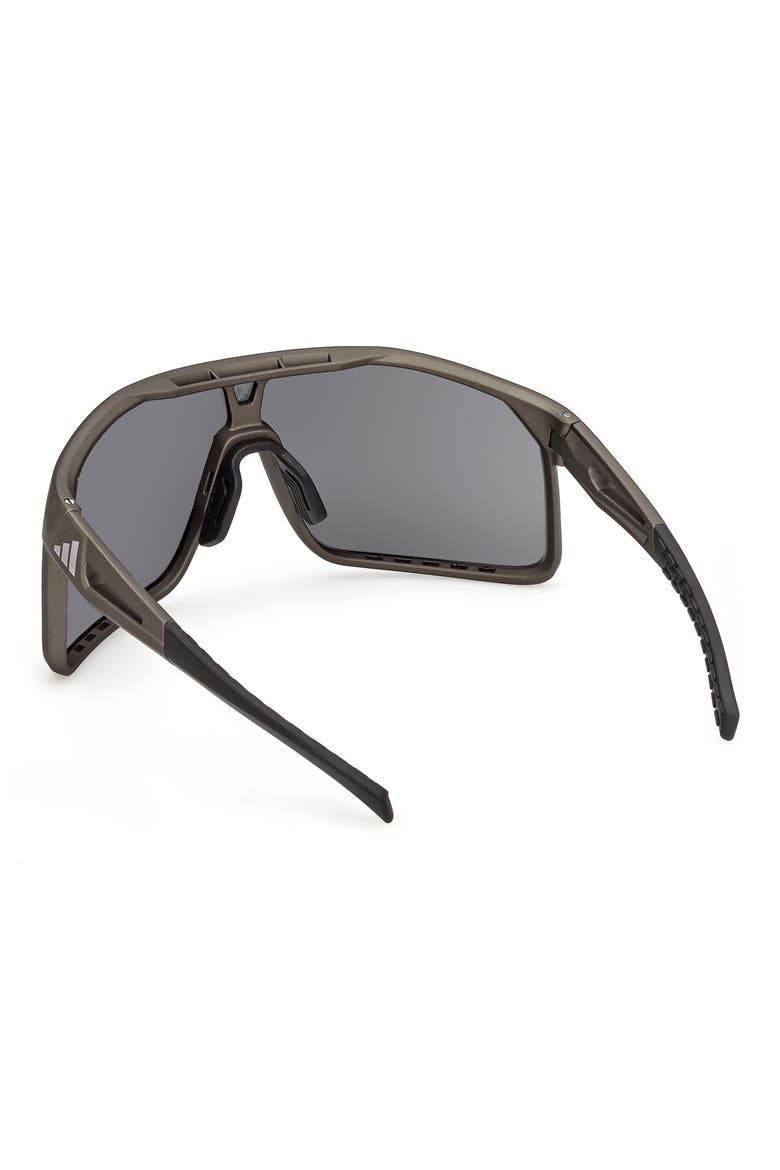 Mirrored Shield Sunglasses, Alternate, color, DARK GREEN / SMOKE MIRROR