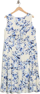 London Times Sleeveless Midi Dress