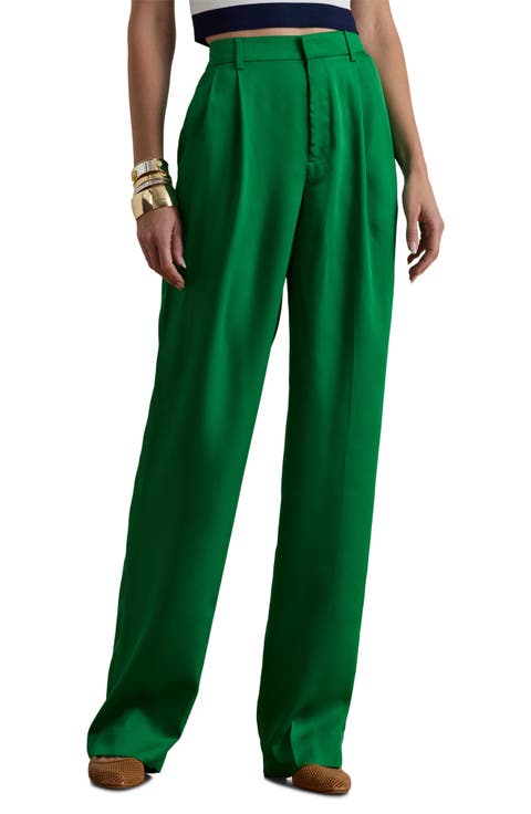 Luxe Twill Pleated Pants