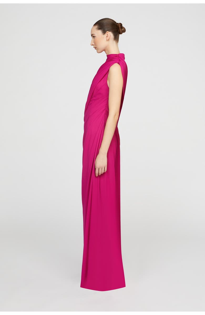 HALSTON Essia Georgette Gown, Alternate, color, Rosewood