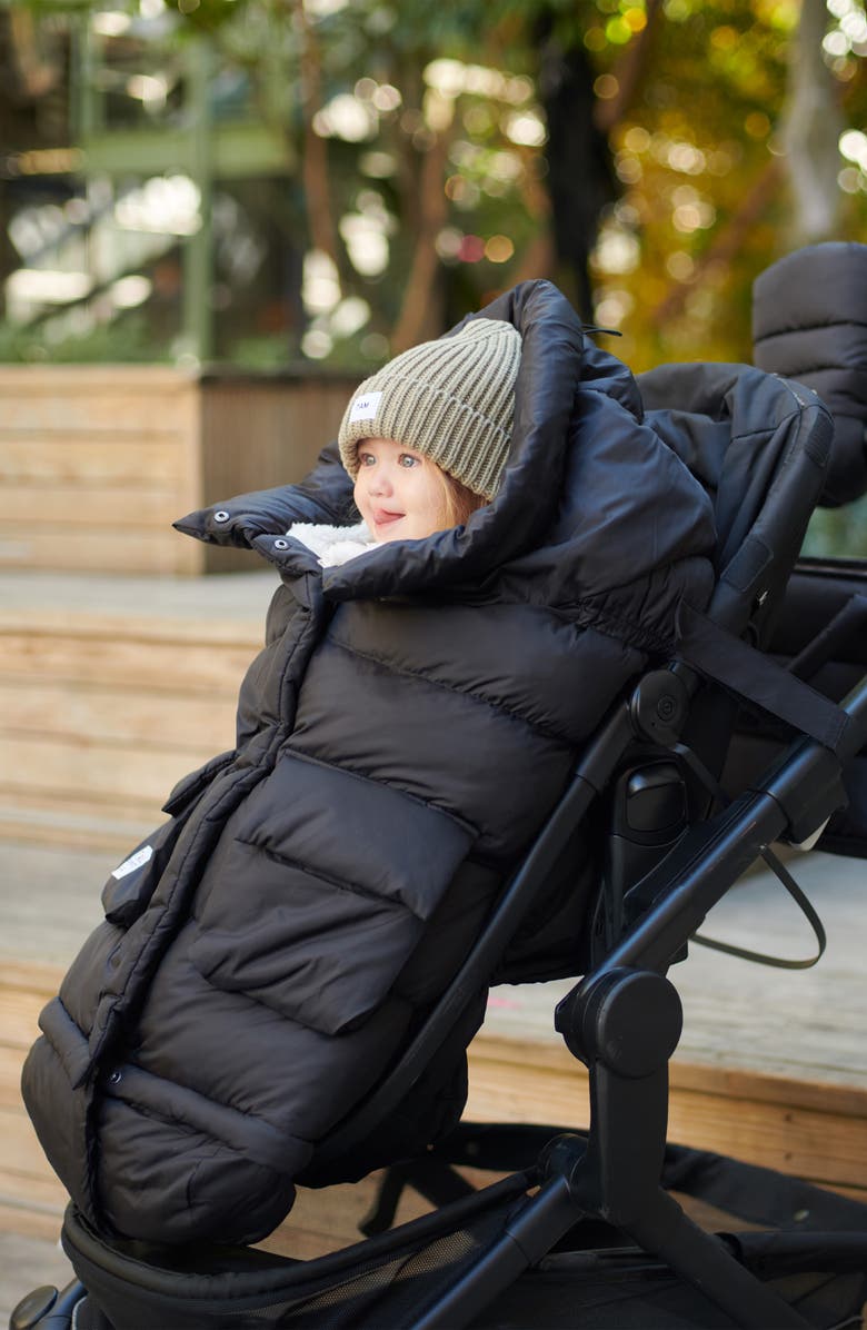 7 A.M. Enfant 212 evolution<sup>®</sup> Extendable Stroller & Car Seat Waterproof Footmuff, Alternate, color, Black