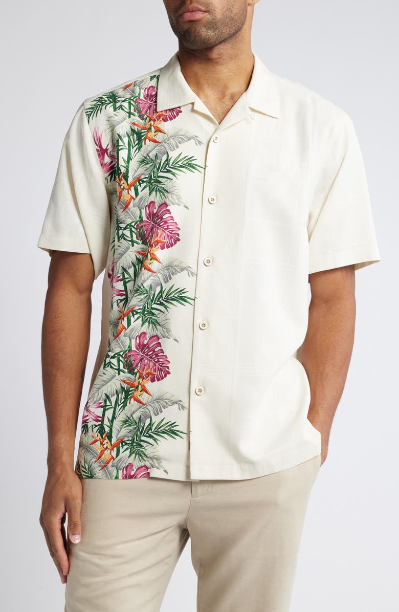 Tommy Bahama Bloom Terrace Short Sleeve Silk Button-Up Shirt, Main, color,