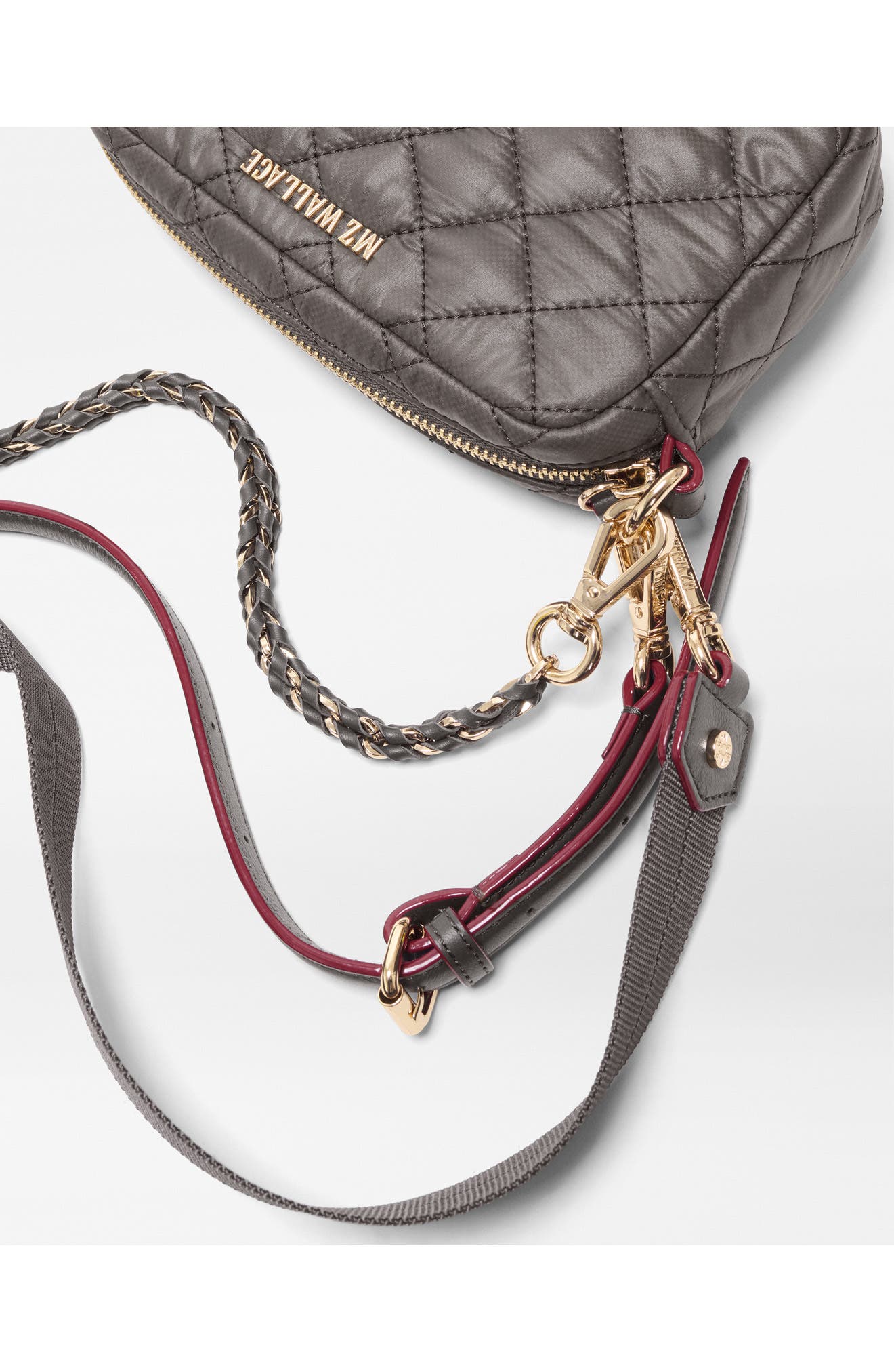 Crosby Mini Leather Trimmed Crossbody Bag, Alternate, color, MAGNET