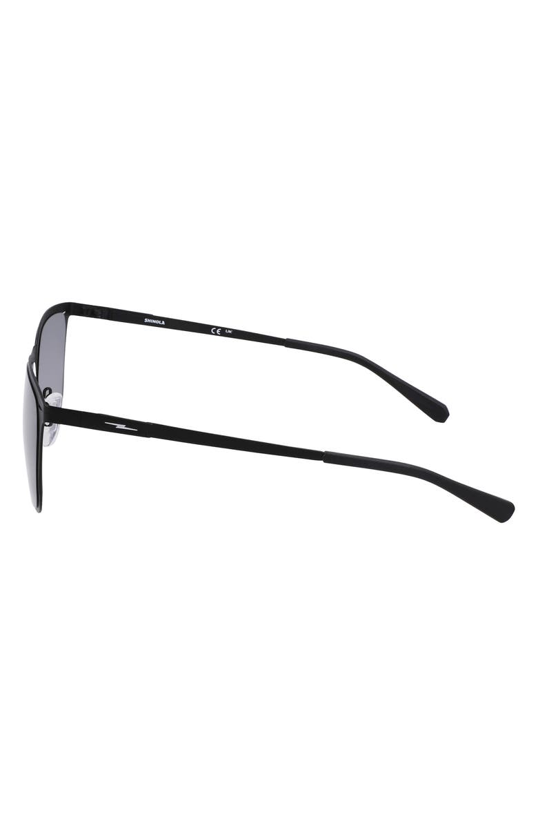 Shinola Arrow 55mm Rectangular Sunglasses, Alternate, color, 