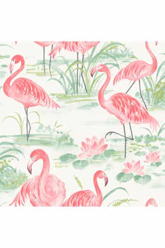 Wallpops Pink Flamingo Beach Peel & Stick Wallpaper