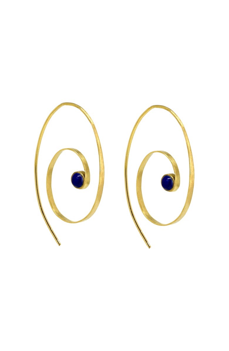 Turquoise Mountain Takhar Hoop Earrings, Main, color, Gold