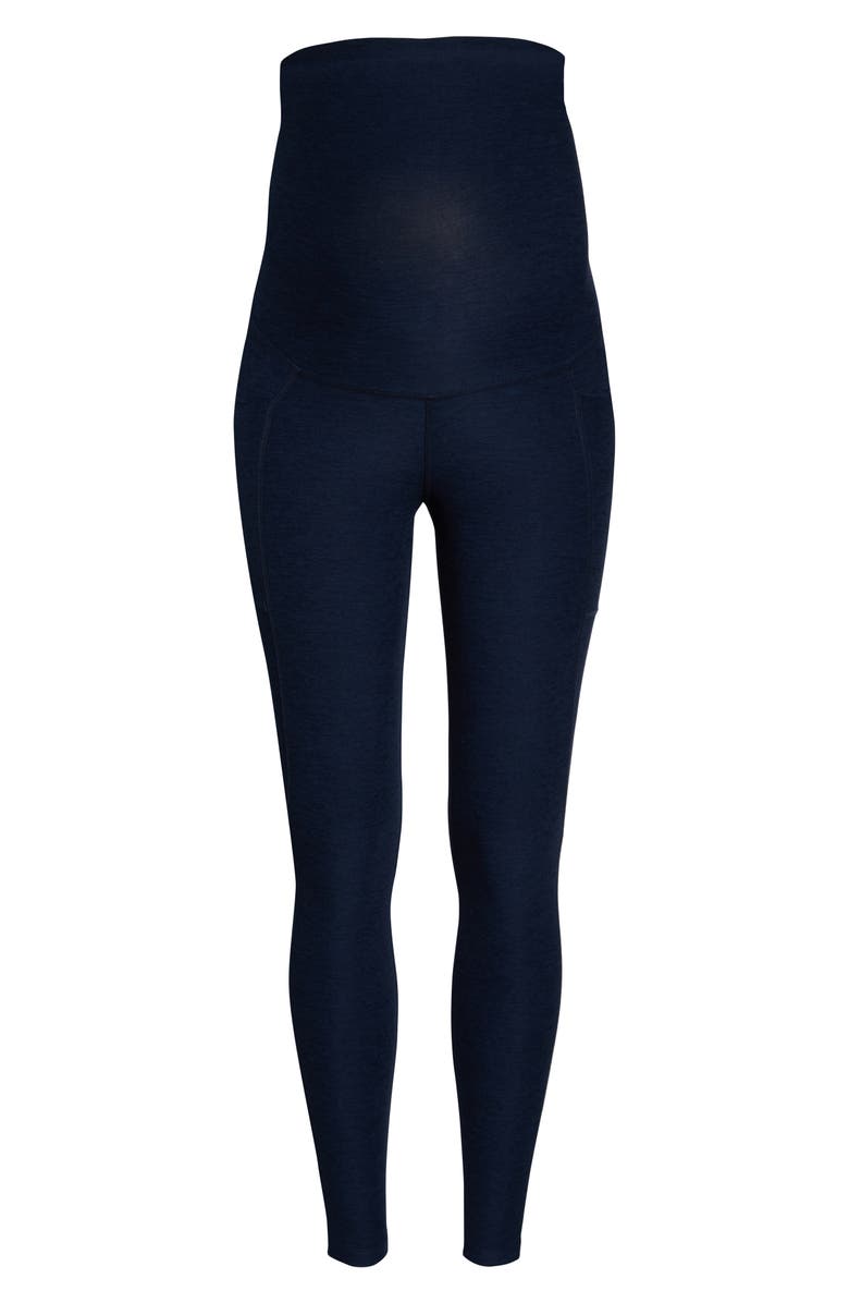 Beyond Yoga Out of Pocket High Waist Maternity Leggings, Alternate, color, Nocturnal Navy