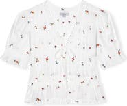 Rails Fontaine Floral Smocked Cotton Top