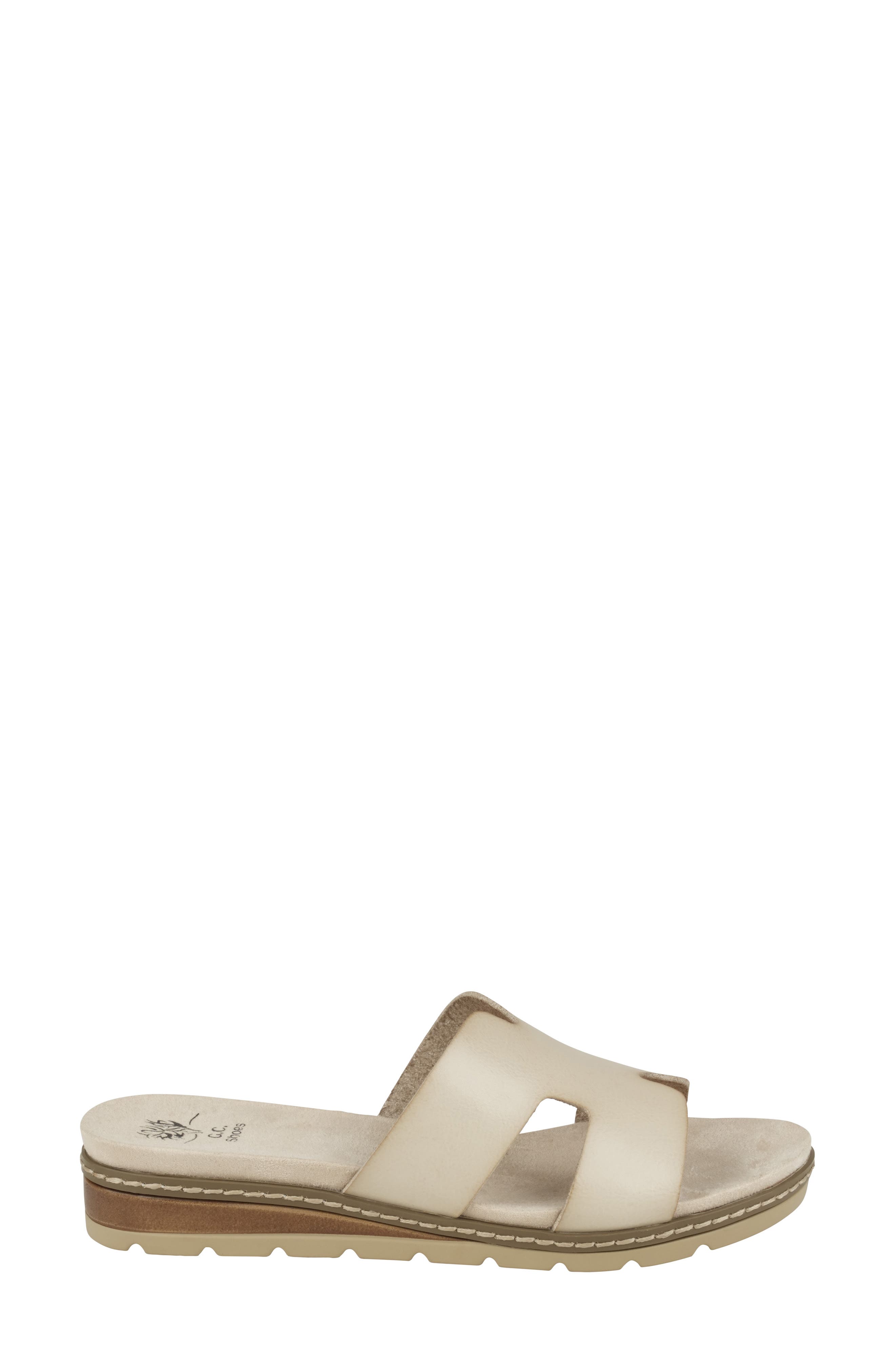 GOOD CHOICE NEW YORK Nellie Cutout Wedge Slide Sandal, Alternate, color, Beige