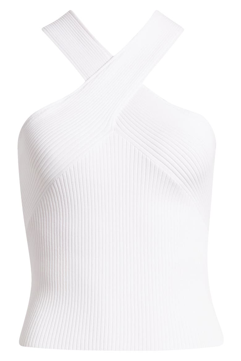 Rib Crossover Top, Alternate, color, IVORY