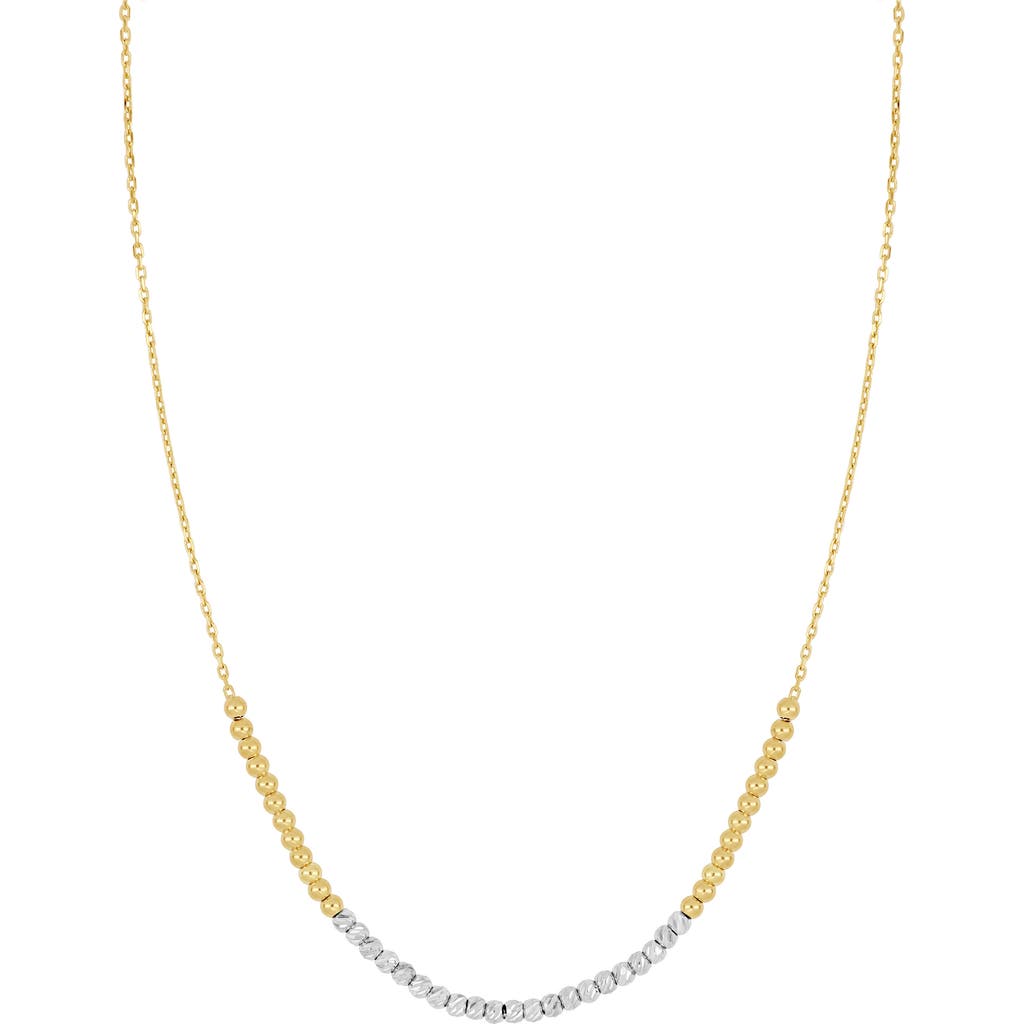 Bony Levy 14k Gold Beaded Chain Necklace