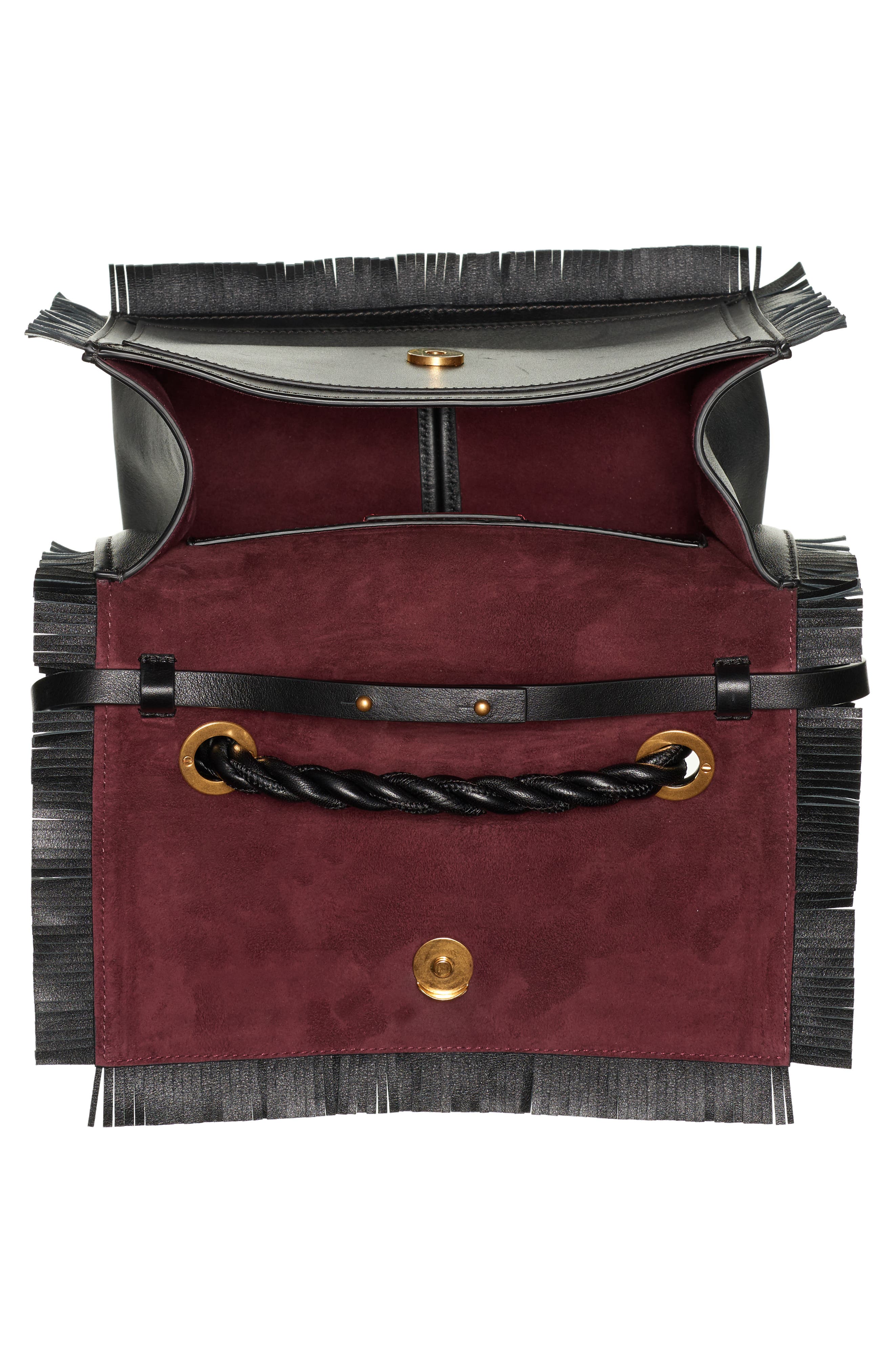 Valentino Garavani The Rope Small Leather Clutch, Alternate, color, 