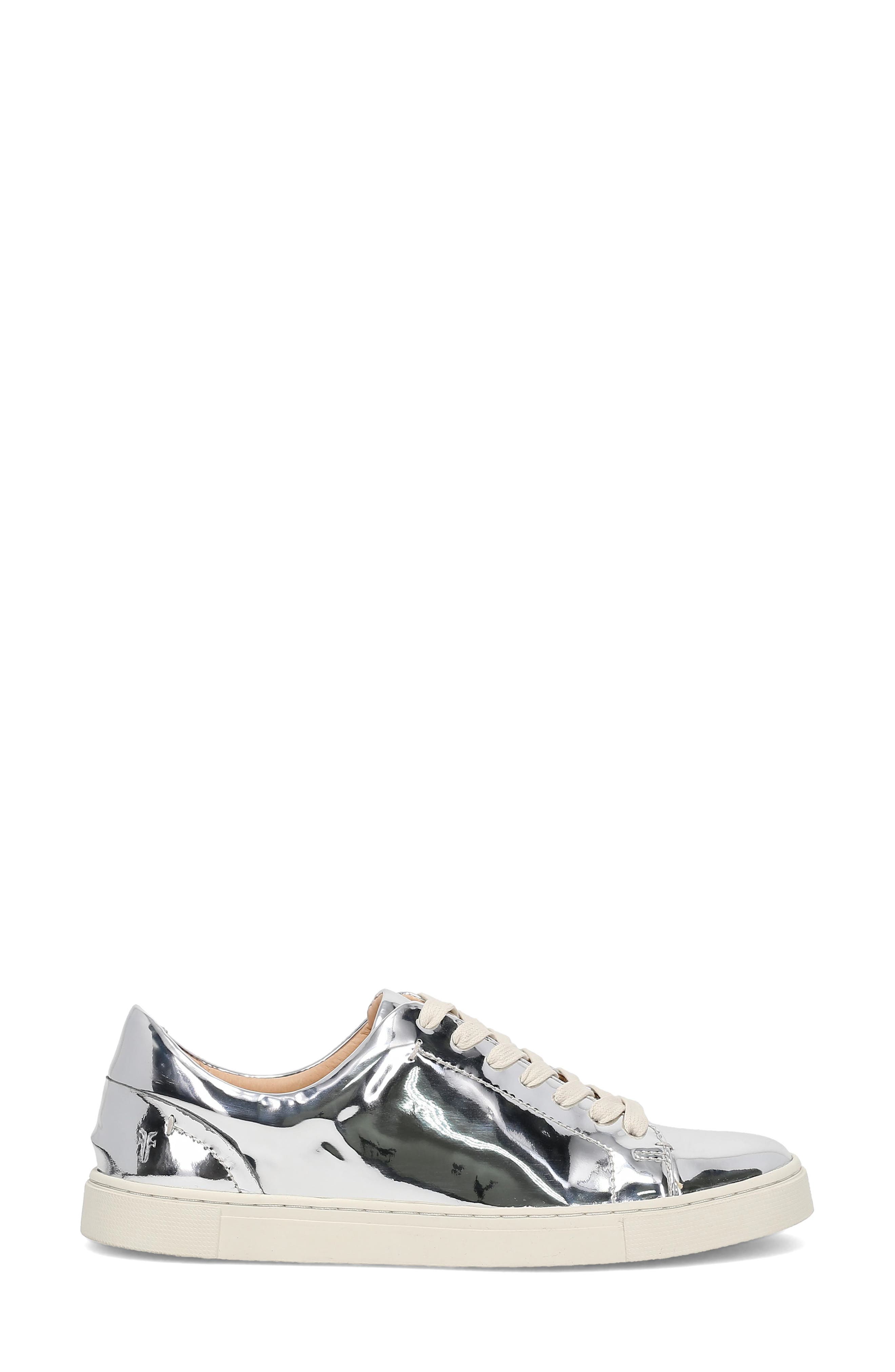 Frye Ivy Sneaker, Alternate, color, Silver