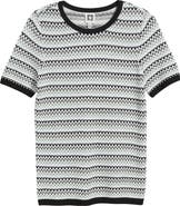 Anne Klein Stitch Crewneck Cotton Blend T-Shirt