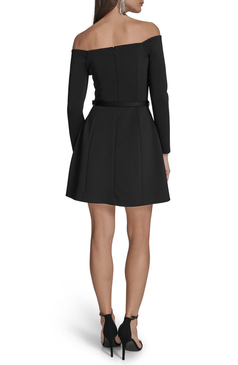 BCBG Off the Shoulder Long Sleeve Minidress, Alternate, color,