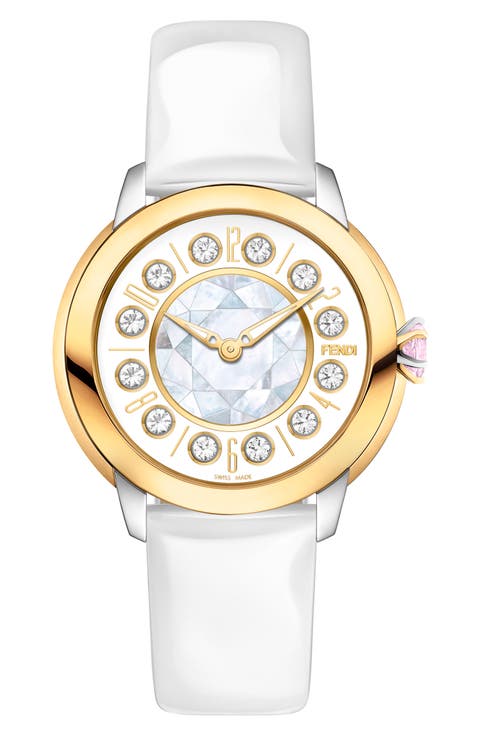 IShine Leather Strap Watch, 33mm